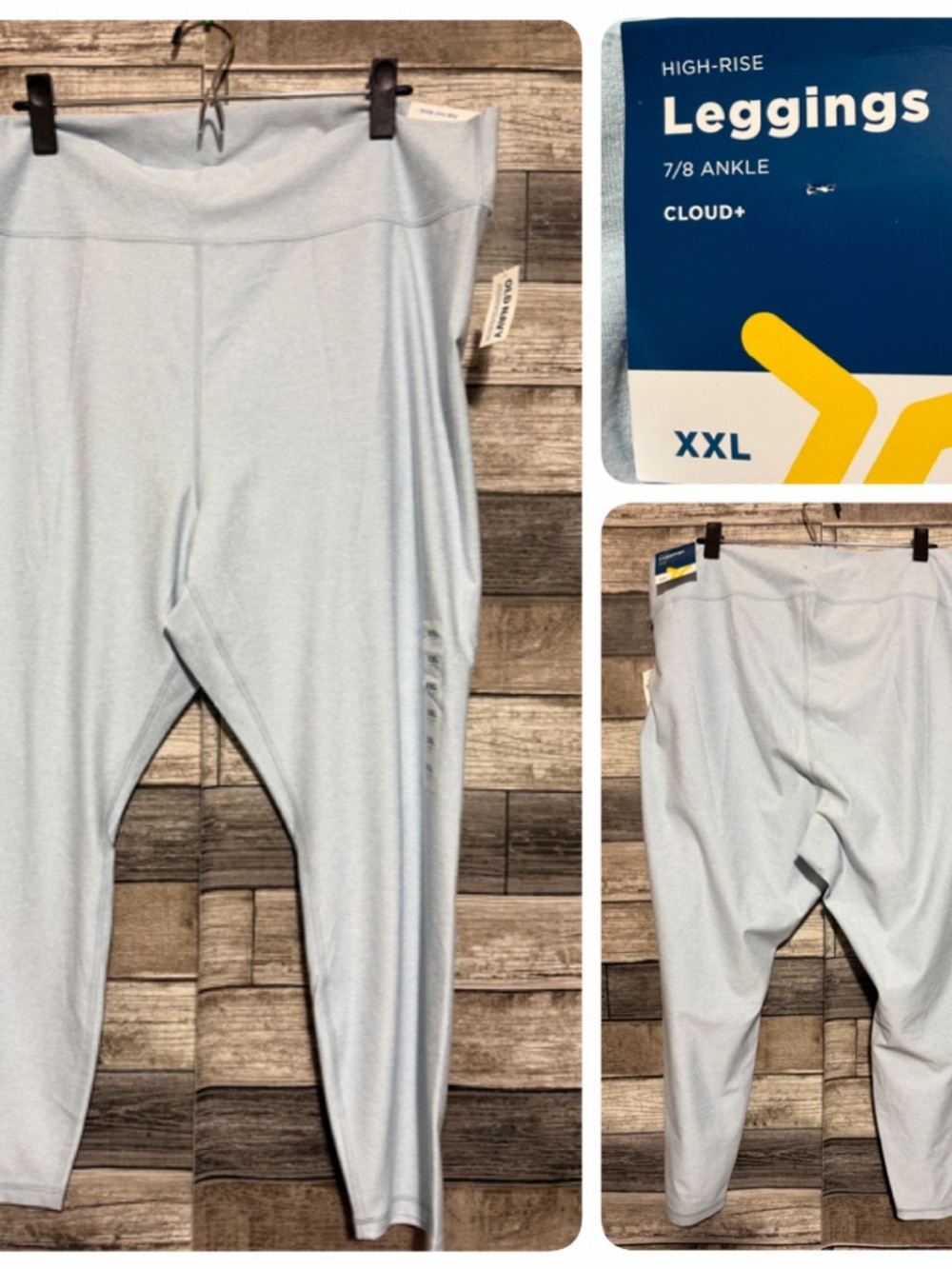 Old Navy Cloud+ 7/8 Ankle High Rise Leggings Woman’s XXL Heather Light Blue